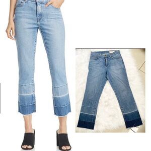 Pistola High Rise Straight Ombre’ hem cropped Jeans 27